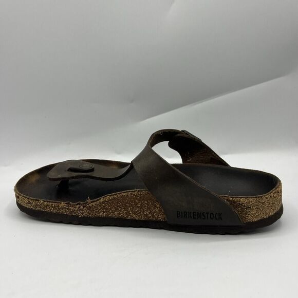 BIrkenstock Gizeh Birko Sandals Womens 8 Flor Flip Flop Brown Size 39 Germany - Picture 5 of 12
